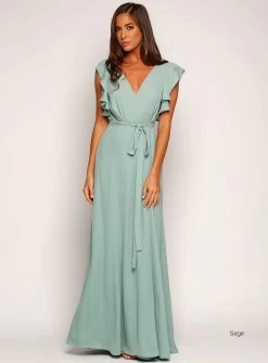 Flutter Sleeve Flare Maxi -Fashion Dress Shop 15 4