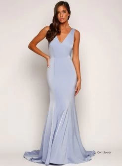 Galina Cowl Back Gown - Grape - Size 8 -Fashion Dress Shop 164 1