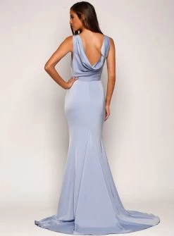 Galina Cowl Back Gown - Grape - Size 8 -Fashion Dress Shop 165 1