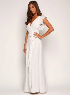 Flutter Sleeve Flare Maxi -Fashion Dress Shop 24 1 1