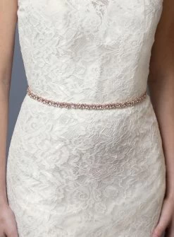 Slender Rose Gold Bridal Belt -Fashion Dress Shop 4610BT I RG 2
