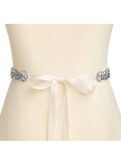 Luxe Clear Crystal Bridal Belt -Fashion Dress Shop 4660BT I CR S 2