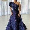Kylee One Shoulder Brocade Dress - Made To Order -Fashion Dress Shop 7 94010d26 2238 43f8 87e2 1eed12245011