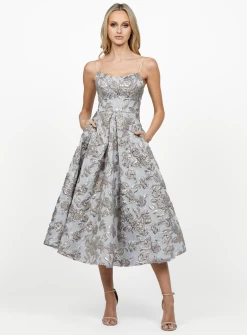 Ciara Scoop Midi - Pewter/Gold - Size 6