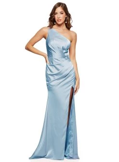 Lena Satin Gown -Fashion Dress Shop Cornflowerfront2