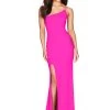 Neon Pink Jasmine One Shoulder Gown 2 Neon Pink Jasmine One Shoulder Gown -Fashion Dress Shop JASMINE GOWN NOOKIE NEON PINK