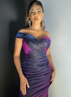 Audrey Dress JX5011 - Plum - Size 8 -Fashion Dress Shop JX5011 close up jadore