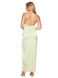 Lena Satin Dress -Fashion Dress Shop LENAPENCILSAGEBACK3