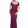 Wine Naomi Cap Sleeve Gown -Fashion Dress Shop Naomi lace dress 1