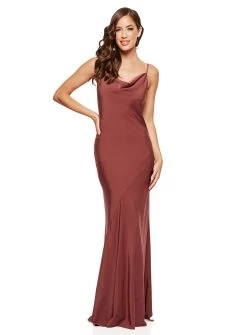 Sasha Satin Cowl Neck Maxi - Made To Order