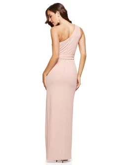 Topia One Shoulder Pencil - Made To Order -Fashion Dress Shop PW WhiteRunwayJune2022 0756