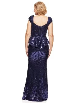 Sue Cap Sleeved Gown -Fashion Dress Shop PW WhiteRunwayJune2022 1055