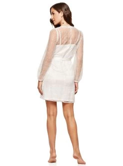 White Sequin Layla Bell 3/4 Sleeve Robe -Fashion Dress Shop PW WhiteRunwayJune2022 1829 ba3642c1 1841 42d9 970a 8c070f8138c0