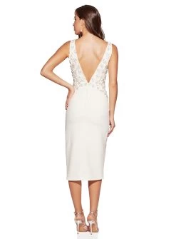Elissa Midi - Off White - Size 8 -Fashion Dress Shop SC1117 3