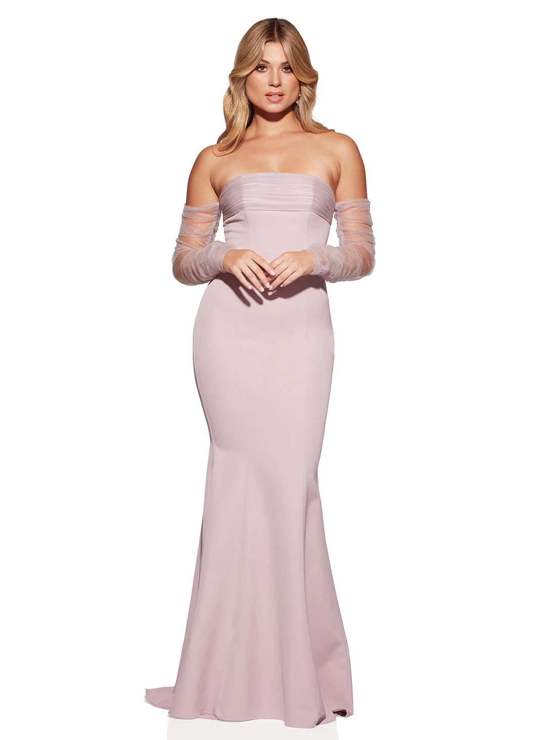 Chontell Sleeved Tulle Gown - Made To Order 3 Chontell Sleeved Tulle Gown - Made To Order