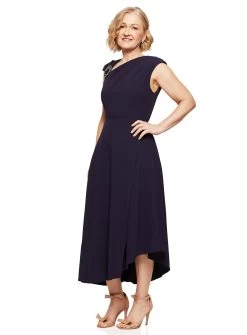 Oriana Asymmetric Flared Midi -Fashion Dress Shop TL1080