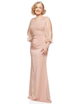Lois Sleeved Gown - Made To Order 6 Lois Sleeved Gown - Made To Order -Fashion Dress Shop TL1085G 2 8e811508 b6e5 4e40 a3db fffd11233d21