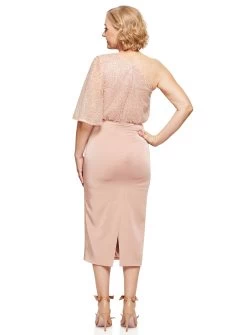 Colleen One Shoulder Midi -Fashion Dress Shop TL1087M 3