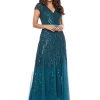 Clarise Beaded Dress - Teal - Size 8 -Fashion Dress Shop Z0002 zaleia 1