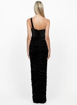 Andie Asymmetric Ruched Maxi -Fashion Dress Shop andie asymmetric ruched maxi bariano 3