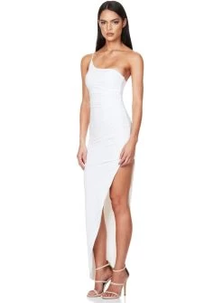 Aria One Shoulder Gown - White - Size XL -Fashion Dress Shop aria wh 55927dd1 75e7 4ceb 9511 5c60d0fdf40c