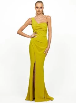 Star One Shoulder Draped Gown -Fashion Dress Shop bariano b55d17lb star one shoulder