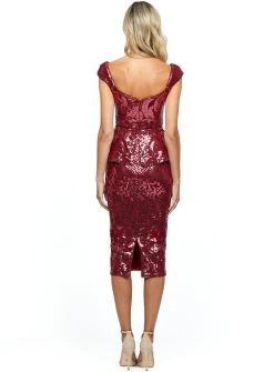 Jessica Cap Sleeve Midi -Fashion Dress Shop bariano jessica cap sleeved midid