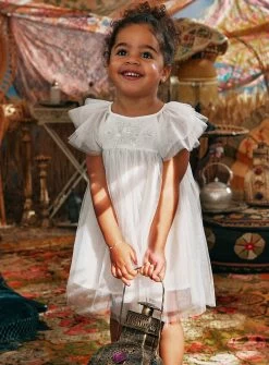 Bébé Bon Vivant Tulle Dress - Milk - Size 0-3months