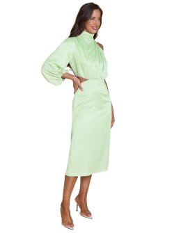 Charm One Shoulder Dress -Fashion Dress Shop charm one shoulder dress mint side