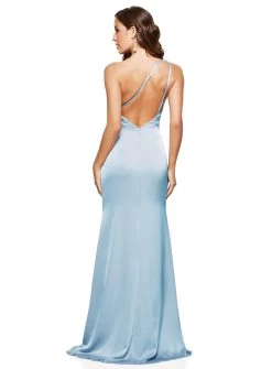 Lena Satin Gown -Fashion Dress Shop cornflowerback2