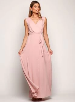 Sleeveless Wrap Flare Maxi - Rose Pink - Size 6 29 Sleeveless Wrap Flare Maxi - Rose Pink - Size 6 -Fashion Dress Shop day2 0043 layer 89