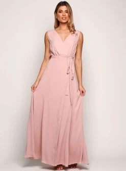 Sleeveless Wrap Flare Maxi - Rose Pink - Size 6 21 Sleeveless Wrap Flare Maxi - Rose Pink - Size 6 -Fashion Dress Shop day2 0045 layer 87