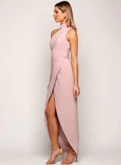 Lillian High Neck Dress - Pastel Grey - Size 8 -Fashion Dress Shop day2 0073 layer 59