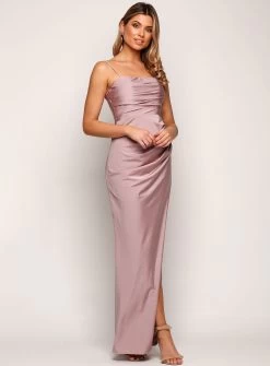 Alhambra Split Maxi - Silver - Size 14 -Fashion Dress Shop day3 0162 layer 21