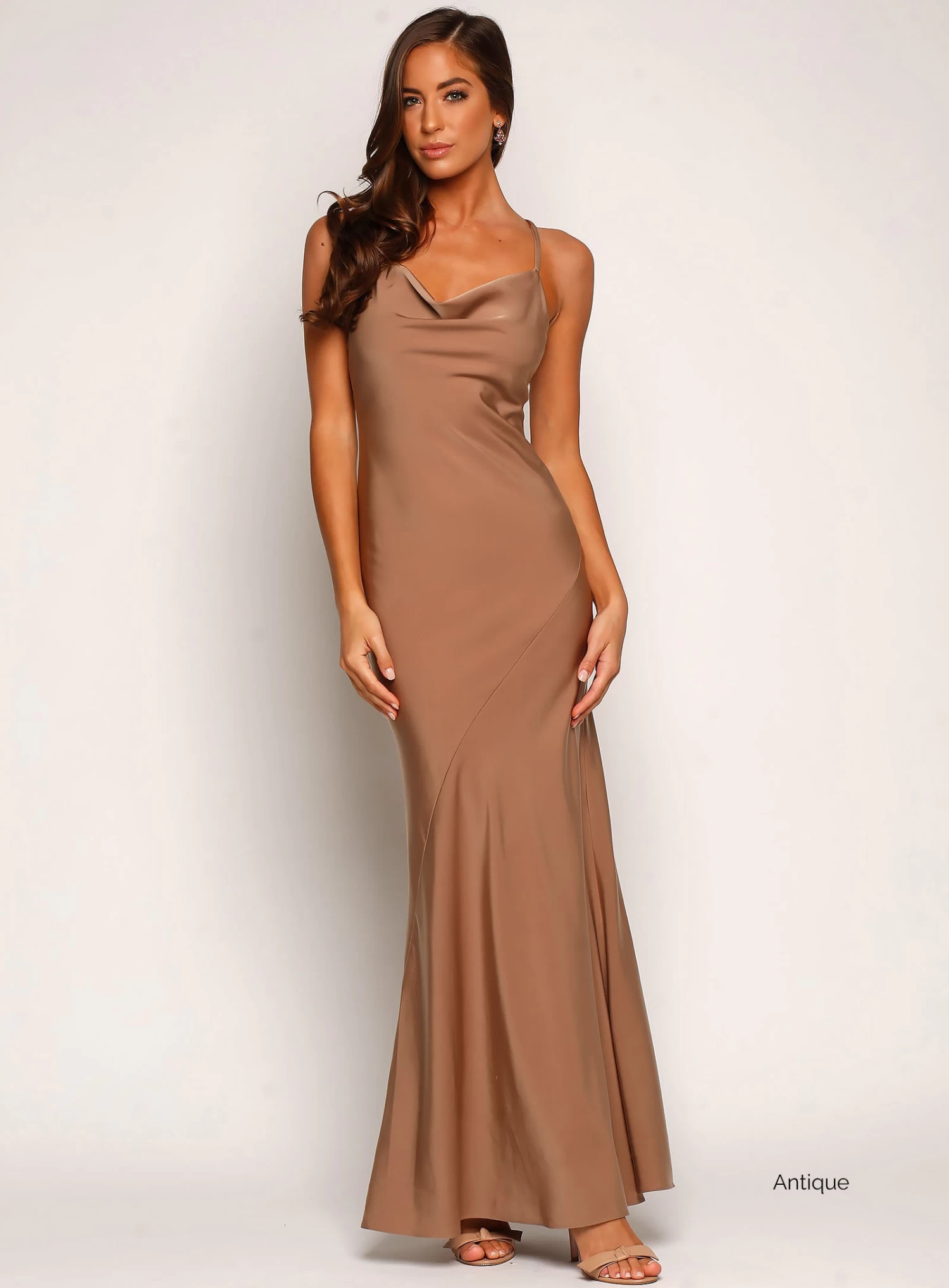 Elsa Satin Cross Back Maxi 5 Elsa Satin Cross Back Maxi - Image 3