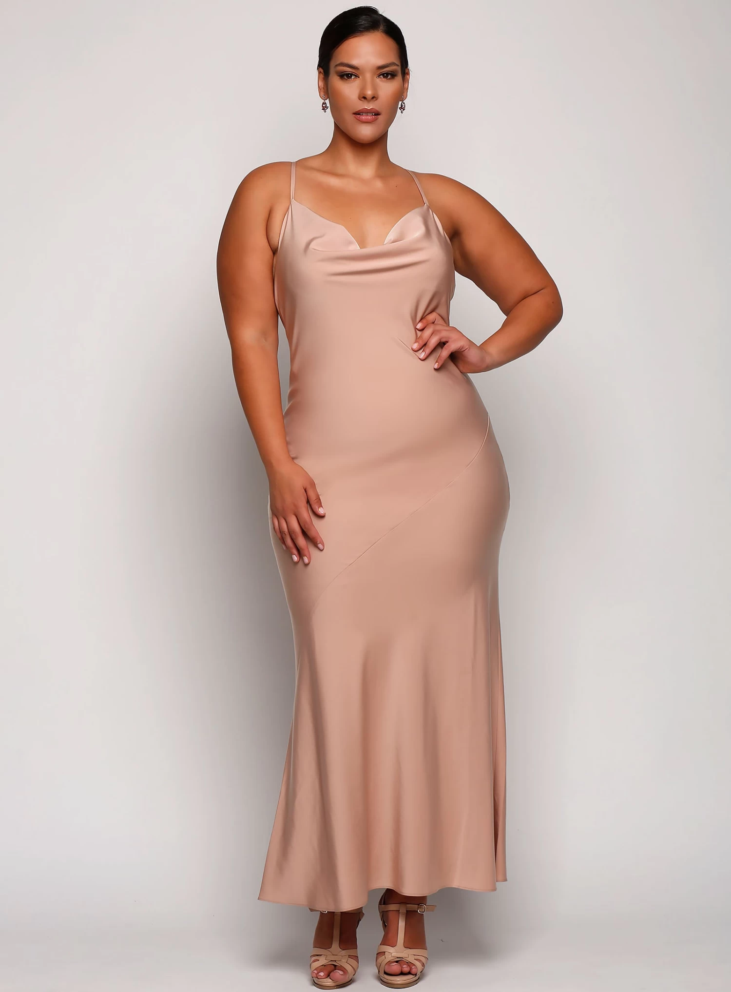 Elsa Satin Cross Back Maxi 7 Elsa Satin Cross Back Maxi - Image 5