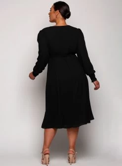 Bishop Sleeve Midi - Wine - Size 10 -Fashion Dress Shop editday1 0023 layer 173