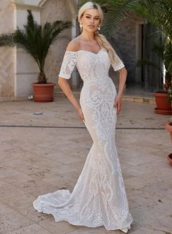 Galia Sequin Off Shoulder Gown - Made To Order