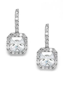 Jet Radiant Cut Drop Earrings