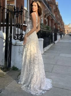 Estella Dress JX6059 By Jadore Evening -Fashion Dress Shop jx6059 jadore ivory nude