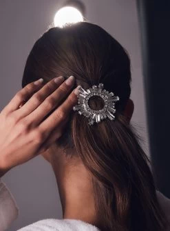 Liana Diamante Hair Clip - Silver -Fashion Dress Shop liana