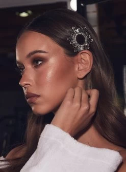 Liana Diamante Hair Clip - Silver -Fashion Dress Shop liana3