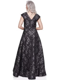 Pia V-Neck Brocade Dress -Fashion Dress Shop pia dress 3