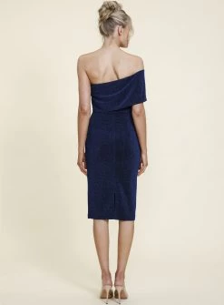 Gema One Shoulder Dress -Fashion Dress Shop romance the label navy dress