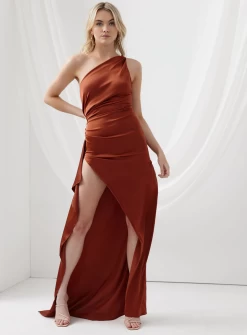 Samira Dress - Rust - Size 8 -Fashion Dress Shop rust 3