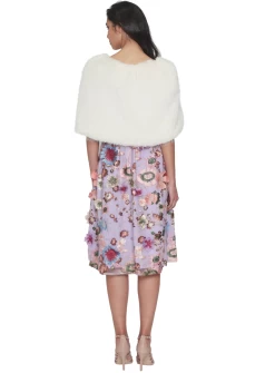 Ayla Faux Fur Cape -Fashion Dress Shop samantha rose faur fur cape 11