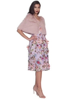 Ayla Faux Fur Cape -Fashion Dress Shop samantha rose faur fur cape 7