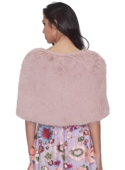 Ayla Faux Fur Cape -Fashion Dress Shop samantha rose faur fur cape 8