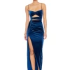 Dark Teal Verve Gown -Fashion Dress Shop teal verve velvet gown nookie 1