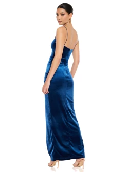 Dark Teal Verve Gown 9 Dark Teal Verve Gown -Fashion Dress Shop teal verve velvet gown nookie 2